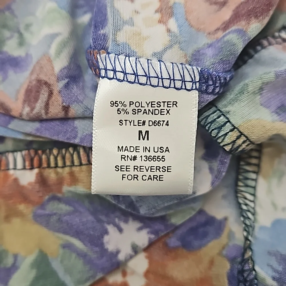 NWT West K Floral Faux Wrap Short Sleeve Dress Medium